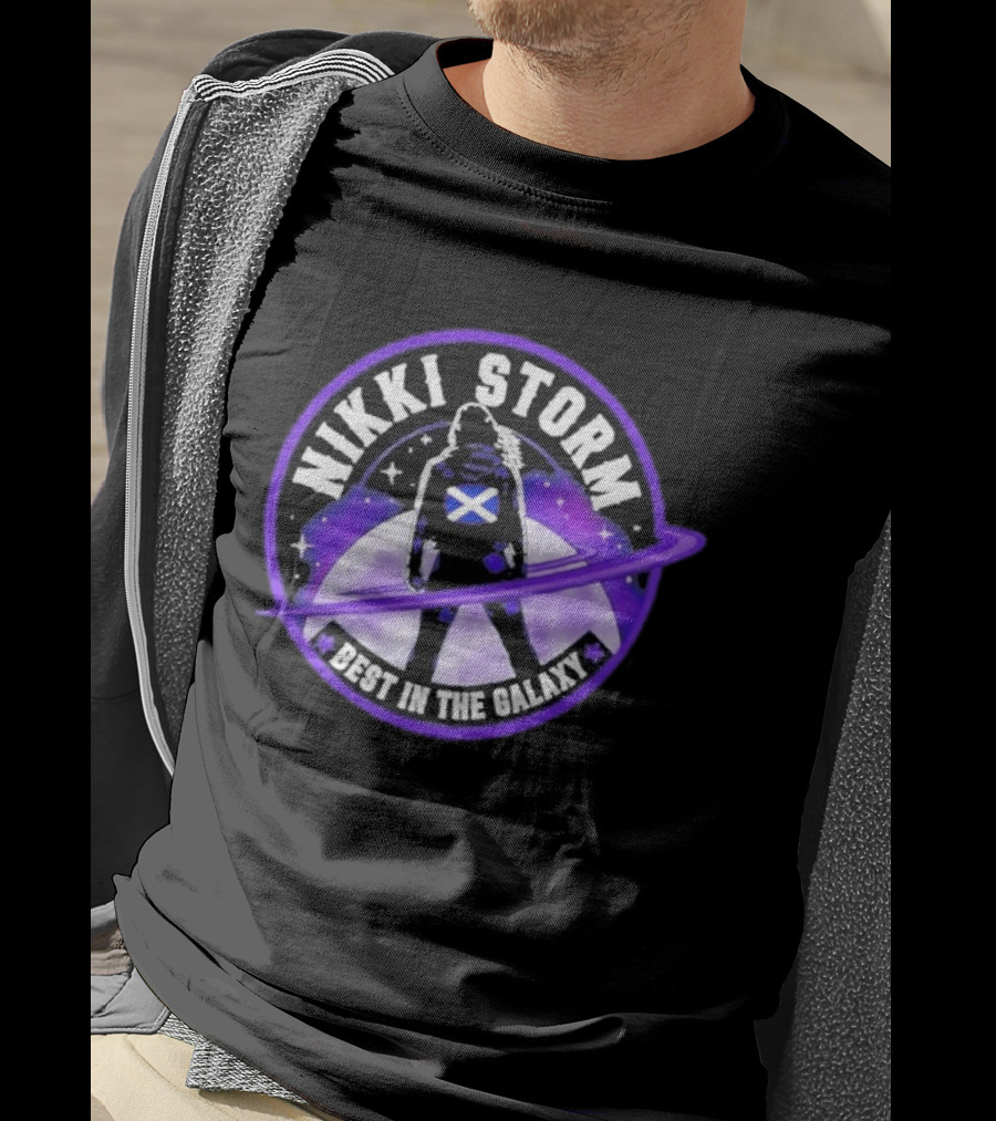 Nikki Storm Best In The Galaxy Scottish Emblem Space T-Shirt