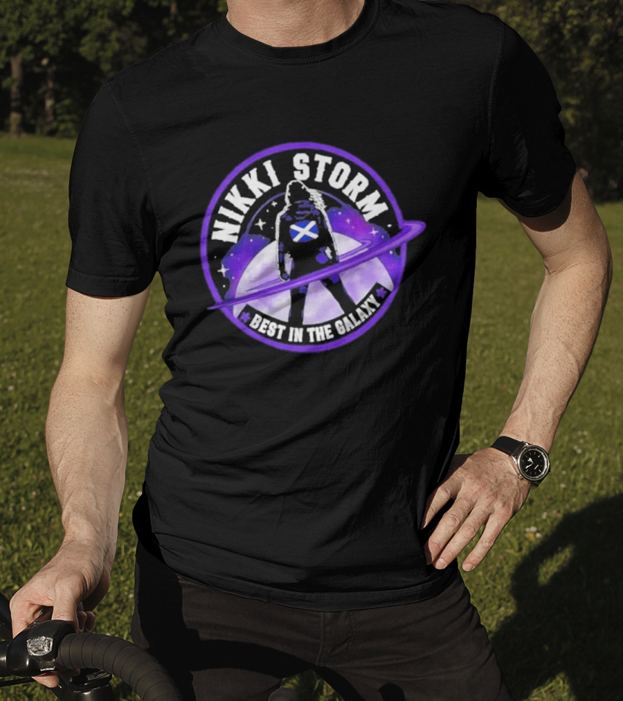 Nikki Storm Best In The Galaxy Scottish Emblem Space T-Shirt