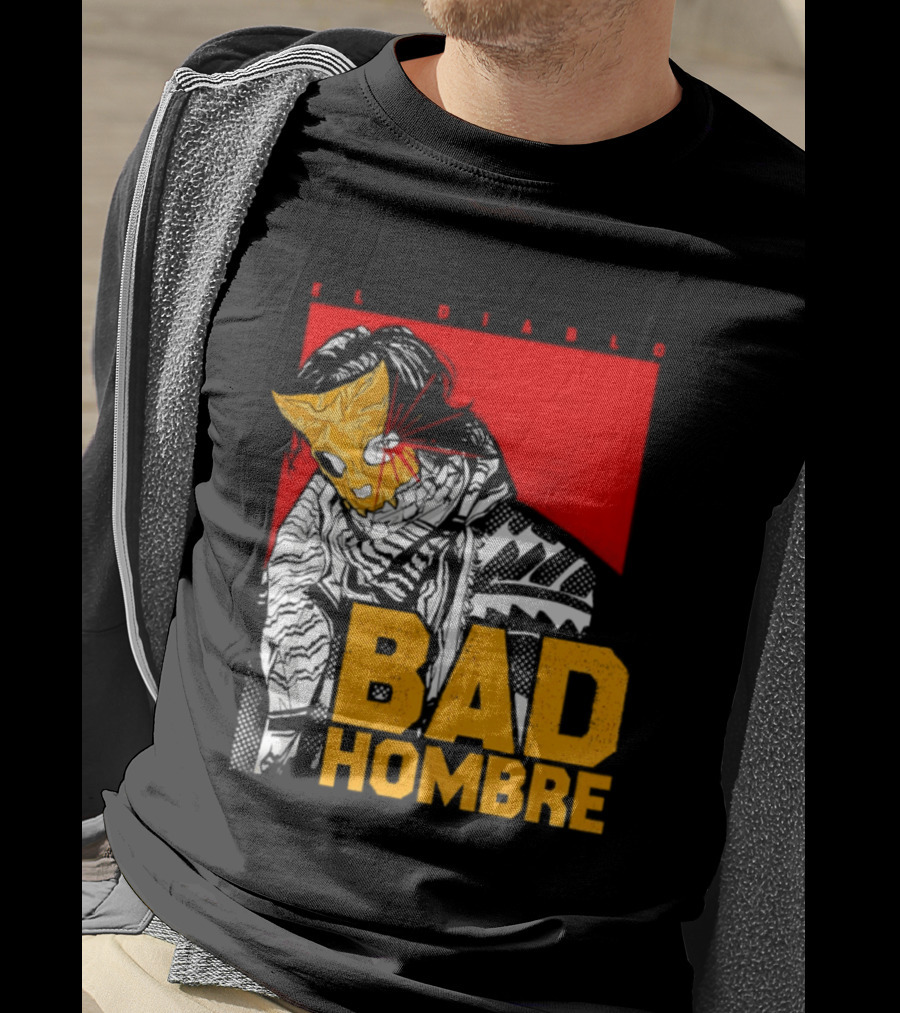 El Diablo Bad Hombre Mask Horror T-Shirt