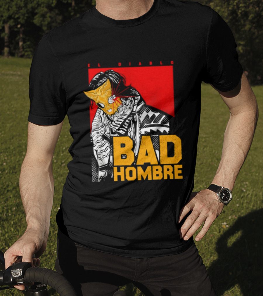 El Diablo Bad Hombre Mask Horror T-Shirt