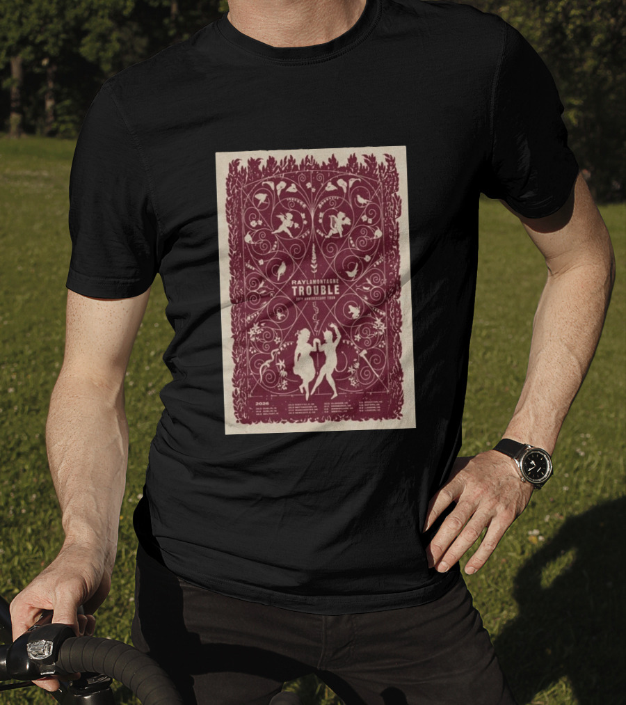 Ray LaMontagne Trouble 20th Anniversary Tour 2026 Botanical T-Shirt