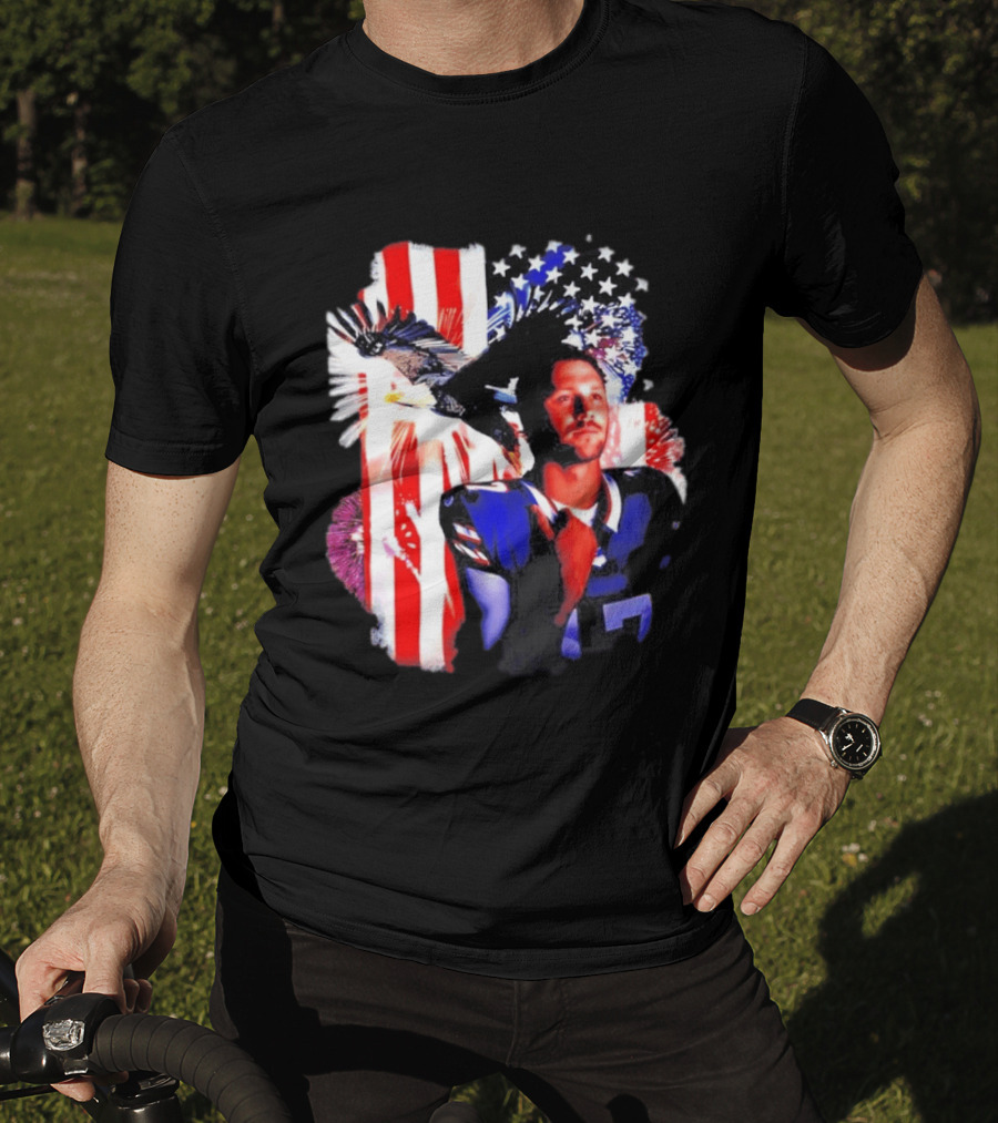 Josh Allen American Flag Eagle Patriots And Stars T-Shirt