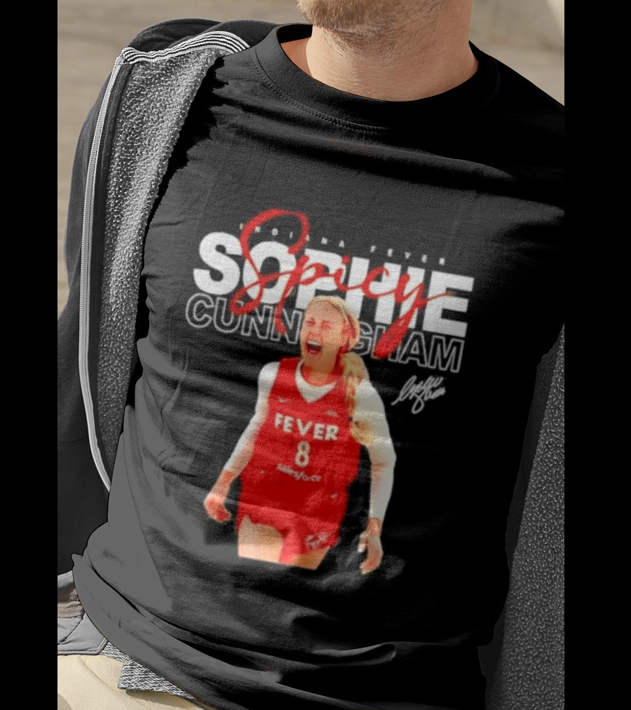 Sophie Cunningham Indiana Fever Spicy Basketball Player Number 8 T-Shirt