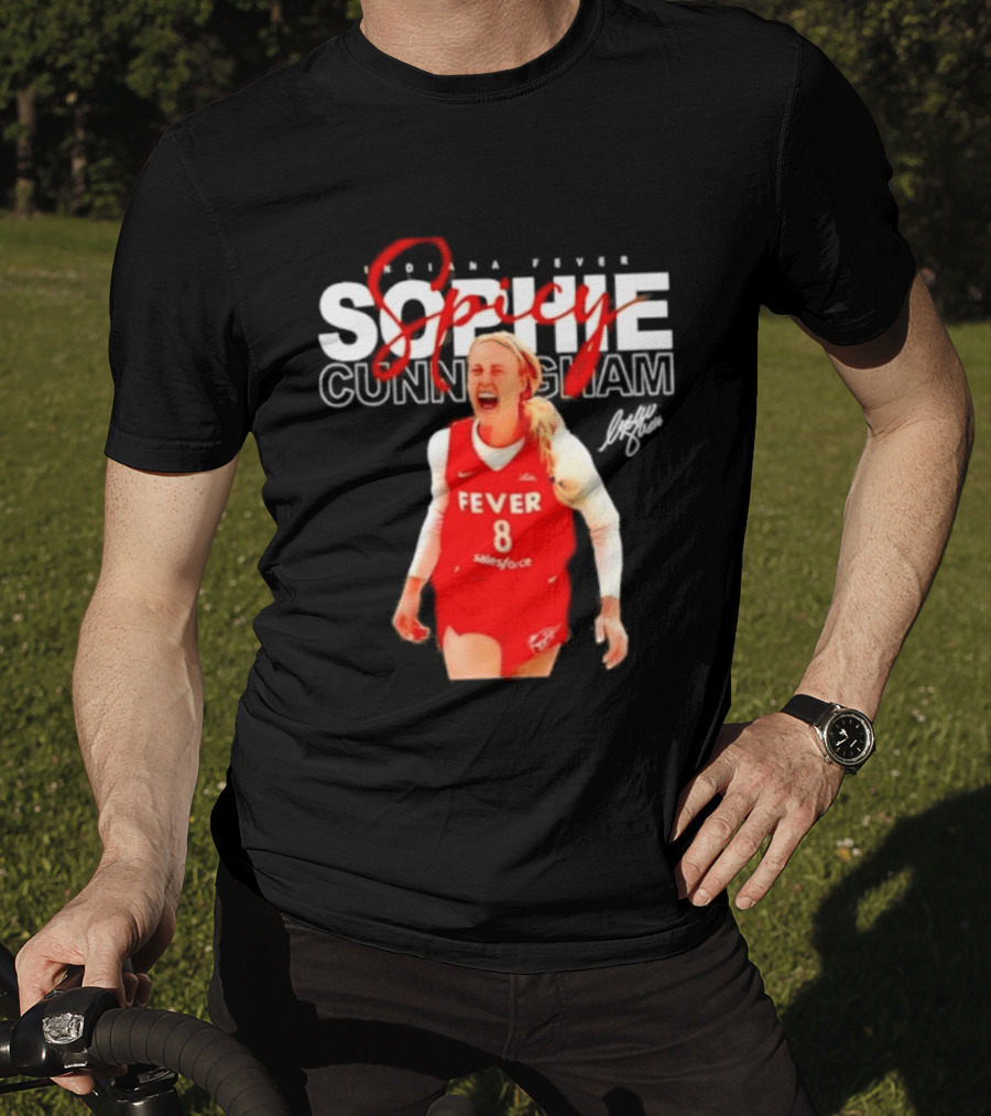 Sophie Cunningham Indiana Fever Spicy Basketball Player Number 8 T-Shirt