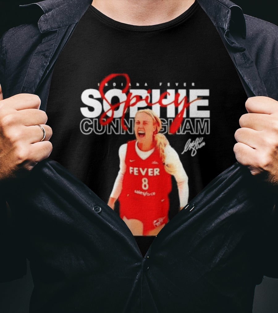 Sophie Cunningham Indiana Fever Spicy Basketball Player Number 8 T-Shirt
