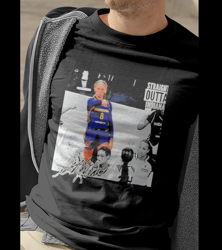 Sophie Cunningham Indiana Basketball Straight Outta Signature T-Shirt