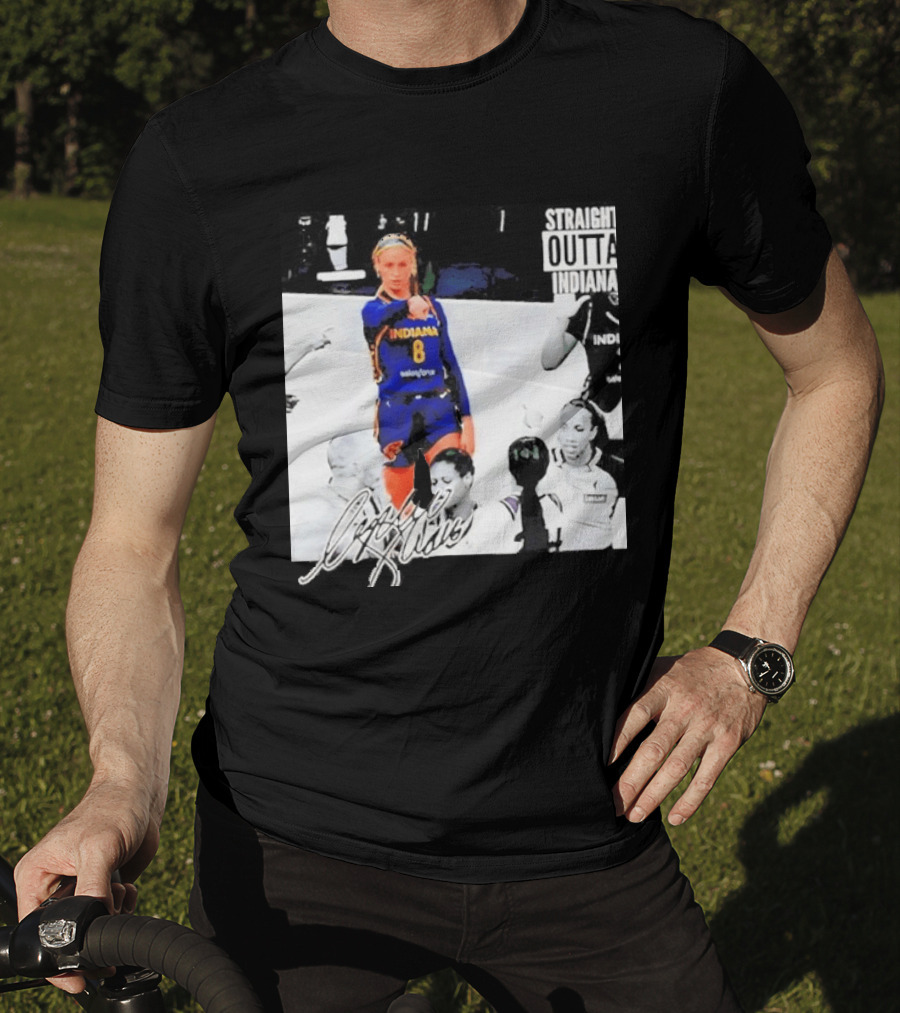 Sophie Cunningham Indiana Basketball Straight Outta Signature T-Shirt