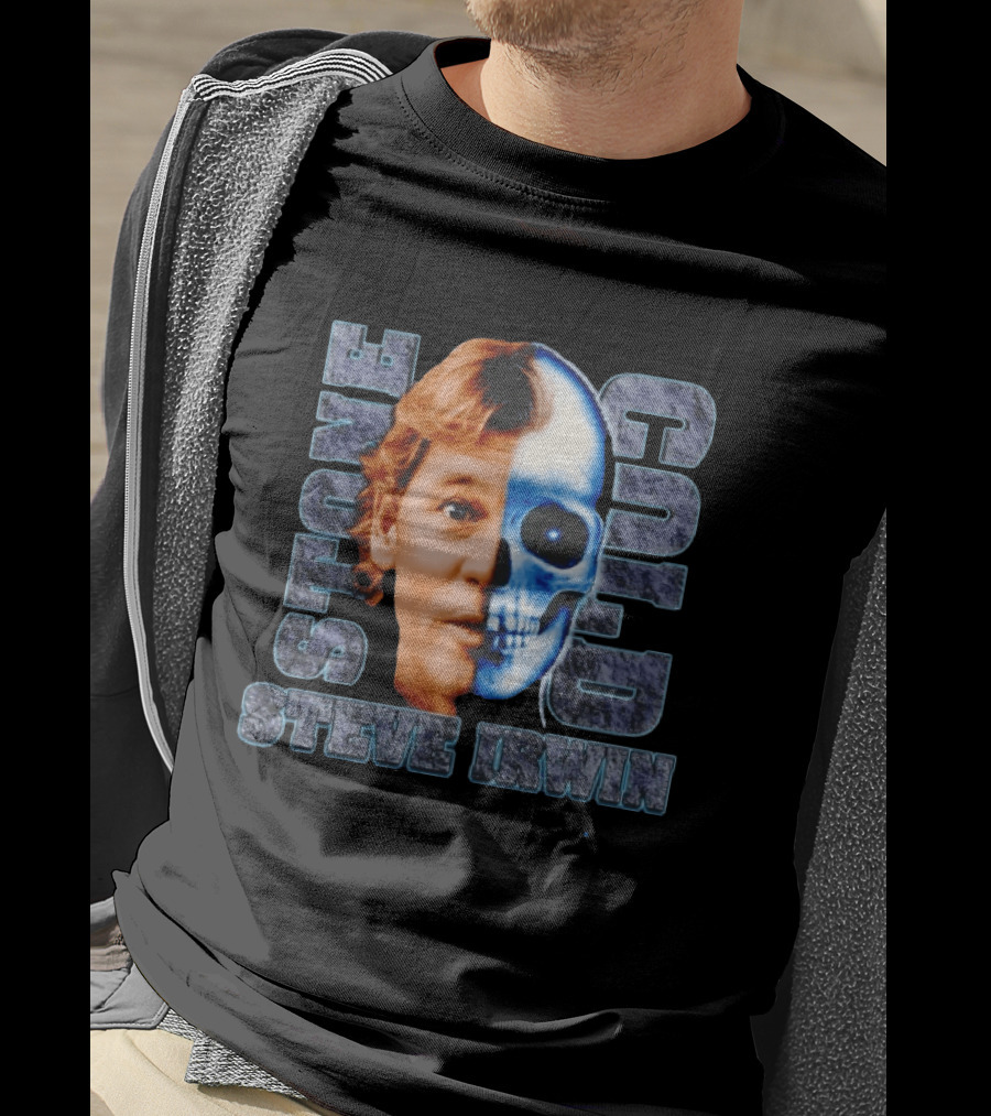 Steve Irwin Stone Cold Skull Face Mashup T-Shirt