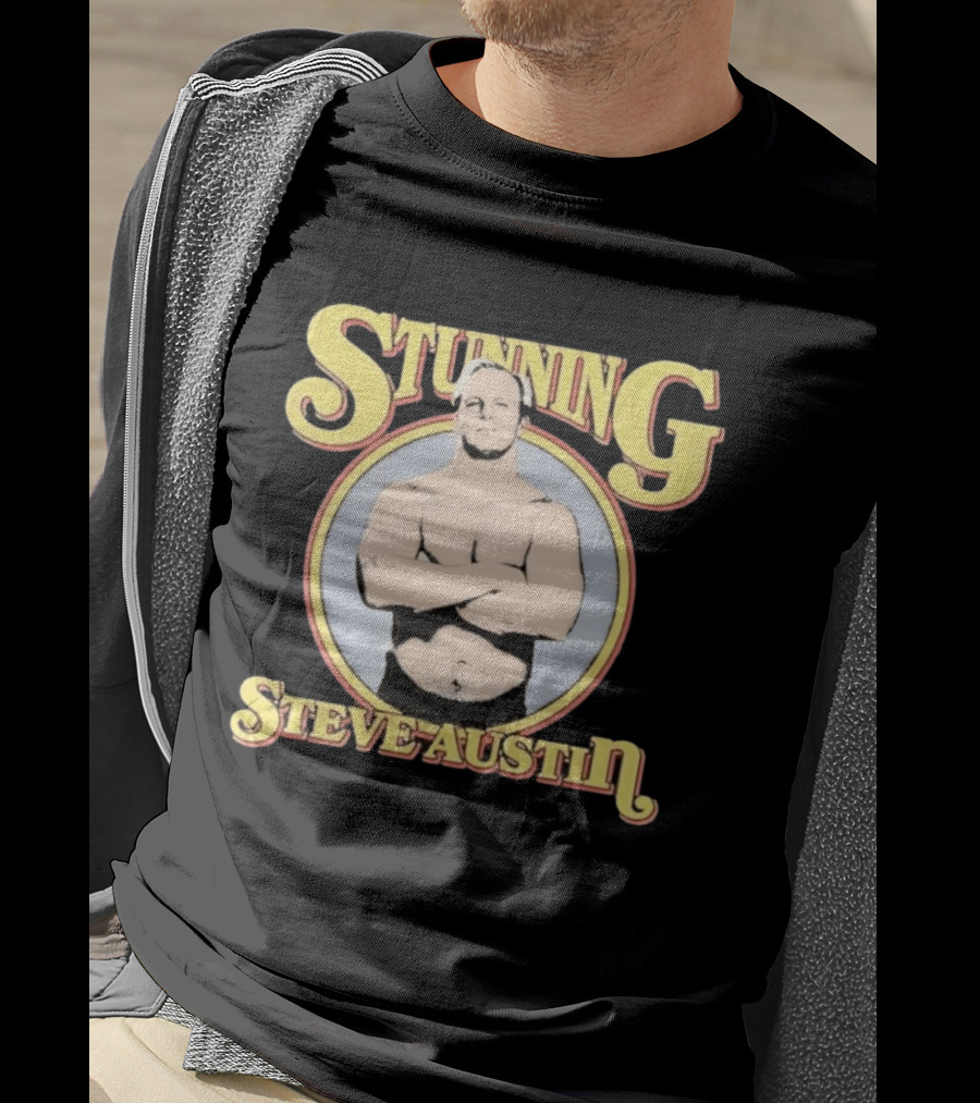 Stunning Steve Austin Professional Wrestling Iconic Pose T-Shirt