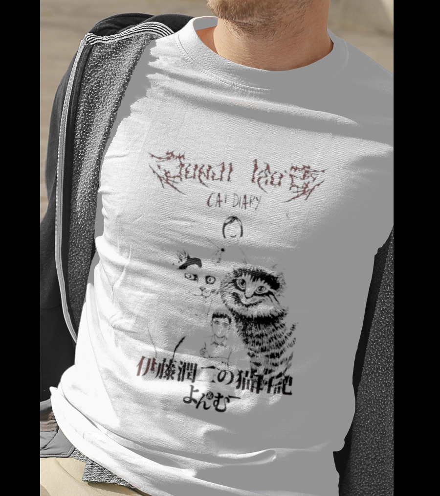 Junji Ito Cat Diary Yon Mu Welcome To House Of Horrors T-Shirt