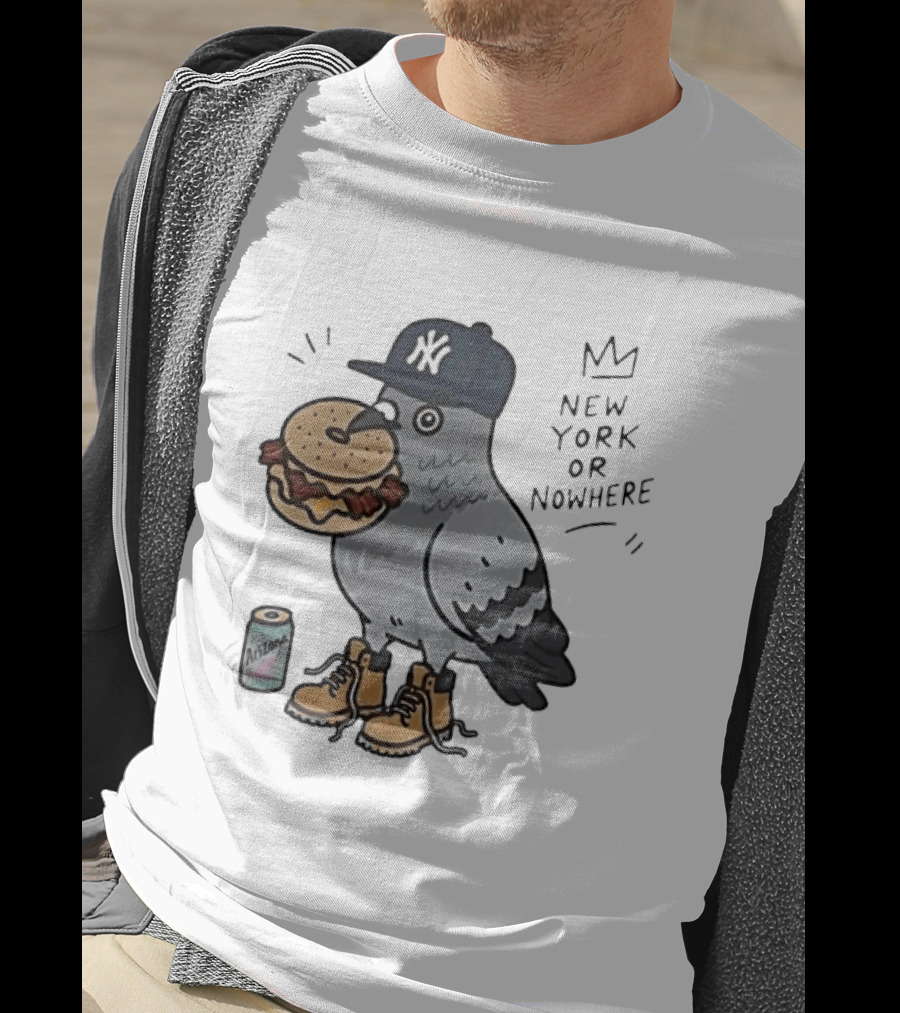 New York Or Nowhere Pigeon Bagel Timberlands Arizona Iced Tea T-Shirt
