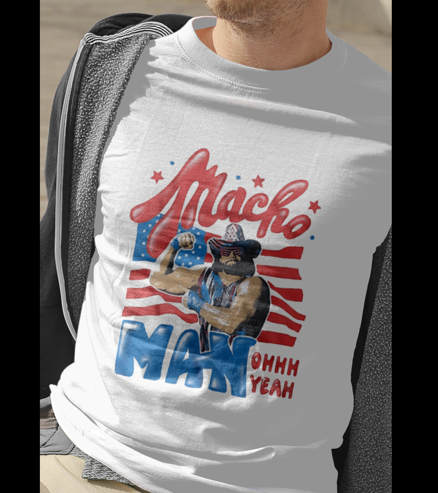 Macho Man Ohhh Yeah Patriotic Wrestling T-Shirt