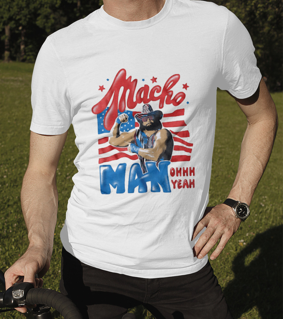 Macho Man Ohhh Yeah Patriotic Wrestling T-Shirt
