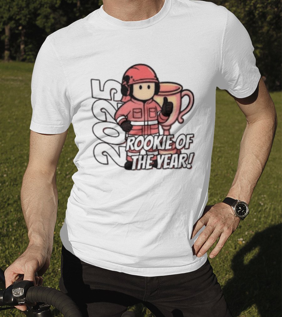 2025 Rookie Of The Year Fireman Trophy Orange Team T-Shirt