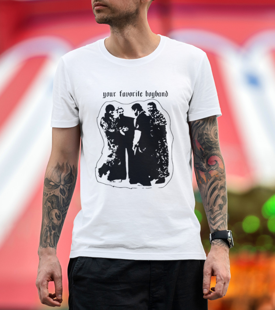 Your Favorite Boyband Silhouette Group Scene T-Shirt