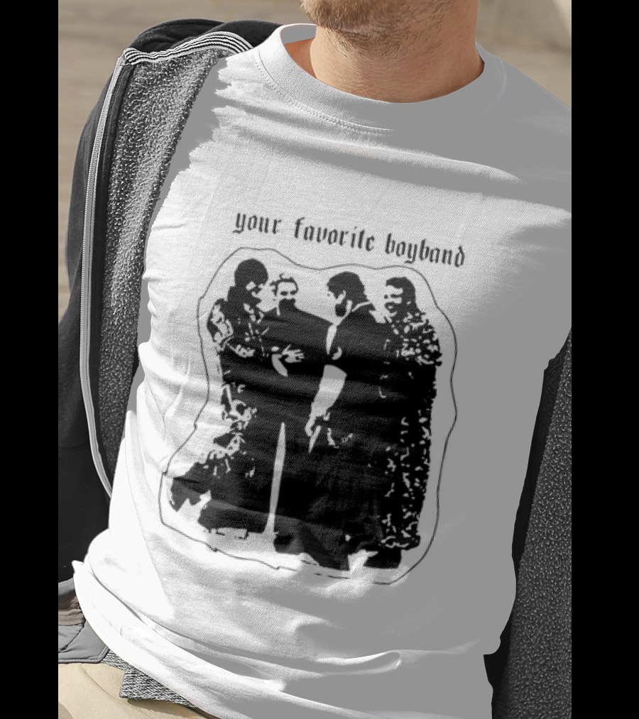 Your Favorite Boyband Silhouette Group Scene T-Shirt