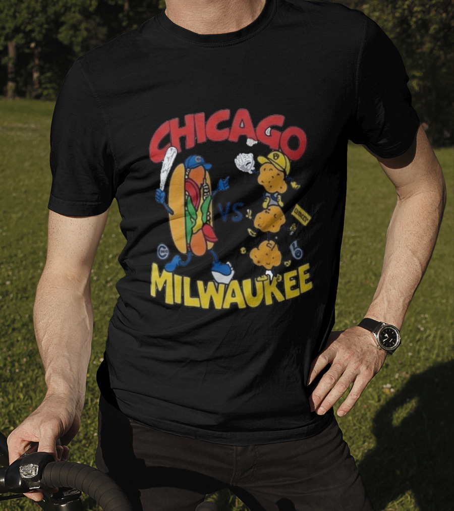 Chicago VS Milwaukee Baseball Hot Dog Cheese Curd Rivalry 2026 T-Shirt