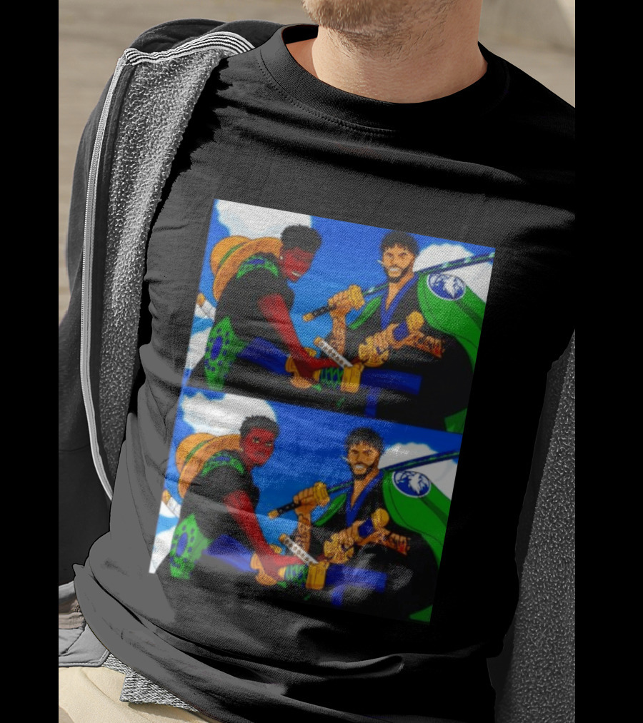 Edwards Luffy Towns Zoro Minnesota Timberwolves One Piece Crossover Fan T-Shirt