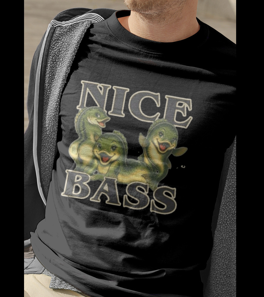 Cheerful Cartoon Fish Trio Nice Bass T-Shirt