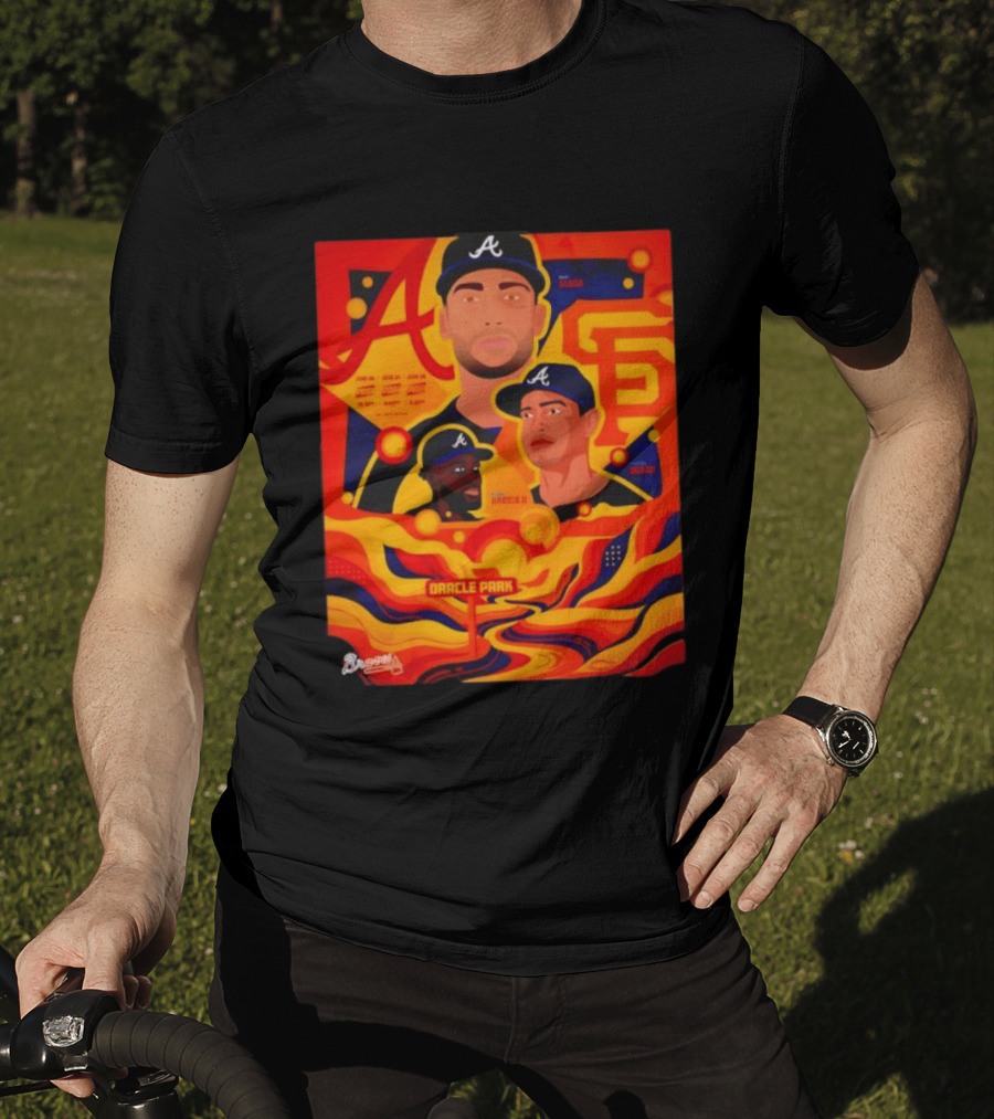 Atlanta Braves Vs. Giants Oracle Park Series Olson Dubon Harris II T-Shirt