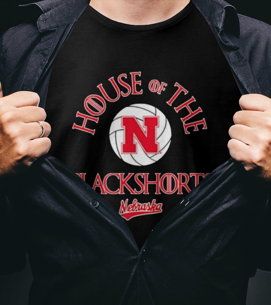 House Of The Blackshorts Nebraska Cornhuskers Volleyball N T-Shirt