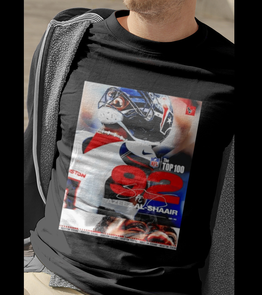 Houston Texans Azeez Al Shaair 92 NFL Top 100 Linebacker T-Shirt