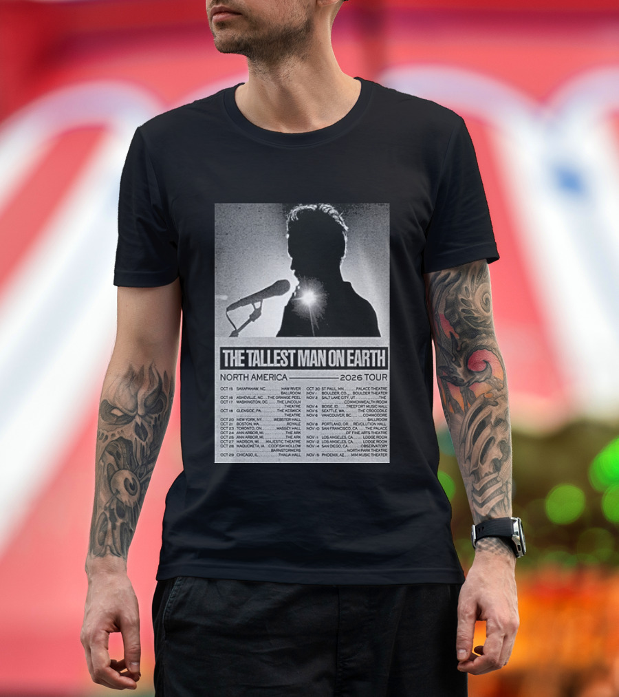 The Tallest Man On Earth North America 2026 Tour Dates T-Shirt