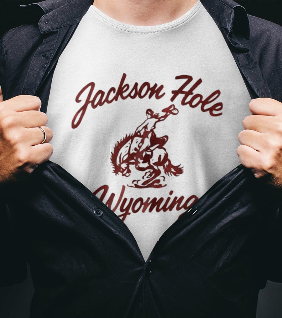 Jackson Hole Wyoming Cowboy Rodeo Rider T-Shirt