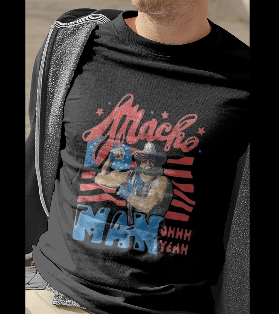 Macho Man Randy Savage American Flag Ohhh Yeah Independence Day T-Shirt