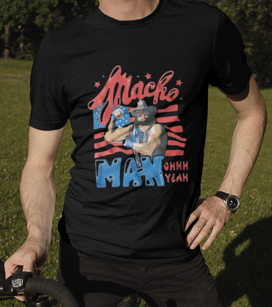 Macho Man Randy Savage American Flag Ohhh Yeah Independence Day T-Shirt