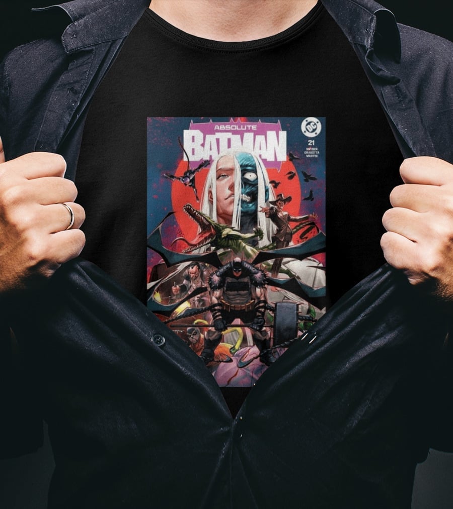 Absolute Batman #21 Santa Fung 2nd Special Gold Spot Foil Variant Knight Snyder Capullo Martini DC Comics T-Shirt