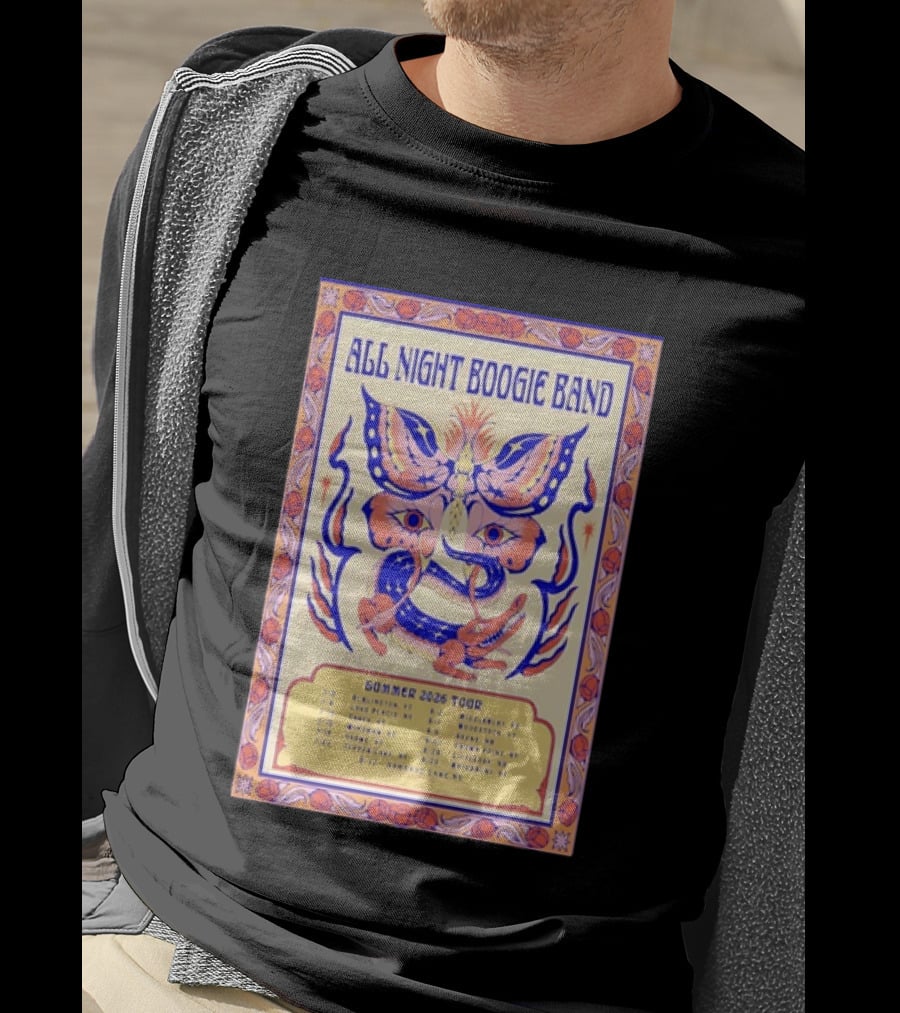 All Night Boogie Band 2026 Summer Tour Wilmington Washington Lake Placid Woodstock Hamden Catskill Saranac Lake T-Shirt