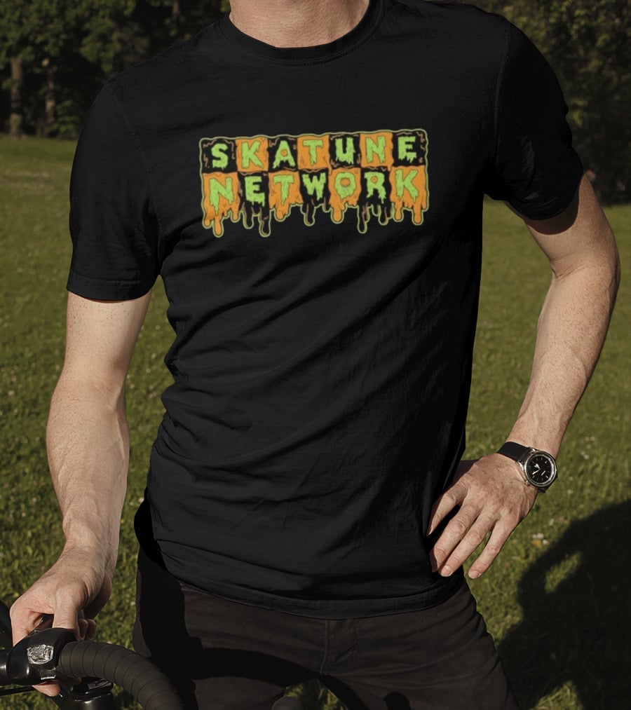 Skatune Network Horror Dripping Gooey Text Halloween T-Shirt