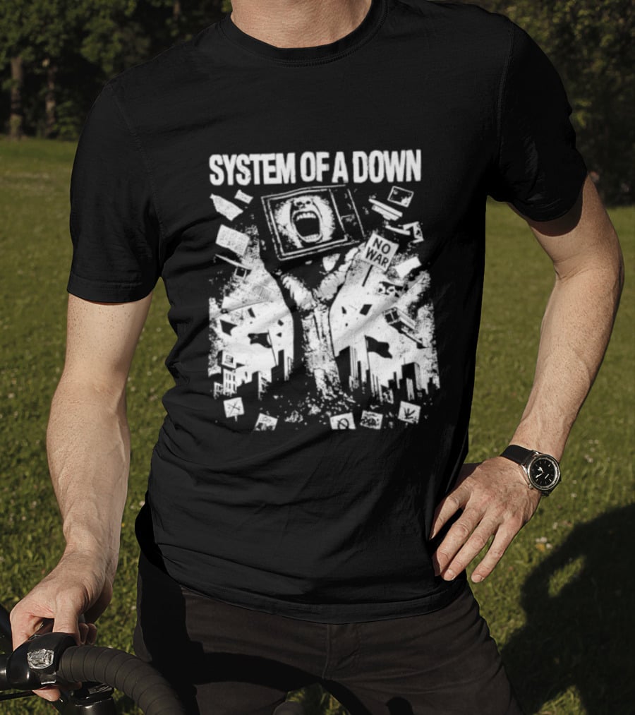 System Of A Down War Protest Television T-Shirt