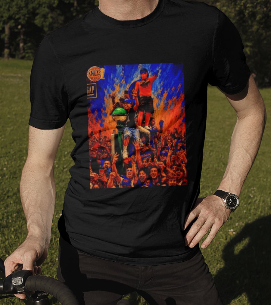 Knicks Fans Celebration New York Subway Graffiti Mexico NBA T-Shirt