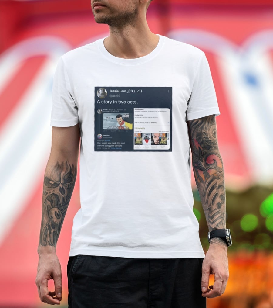 Jessie Lam A Story In Two Acts Tweet Comic Art Reference T-Shirt