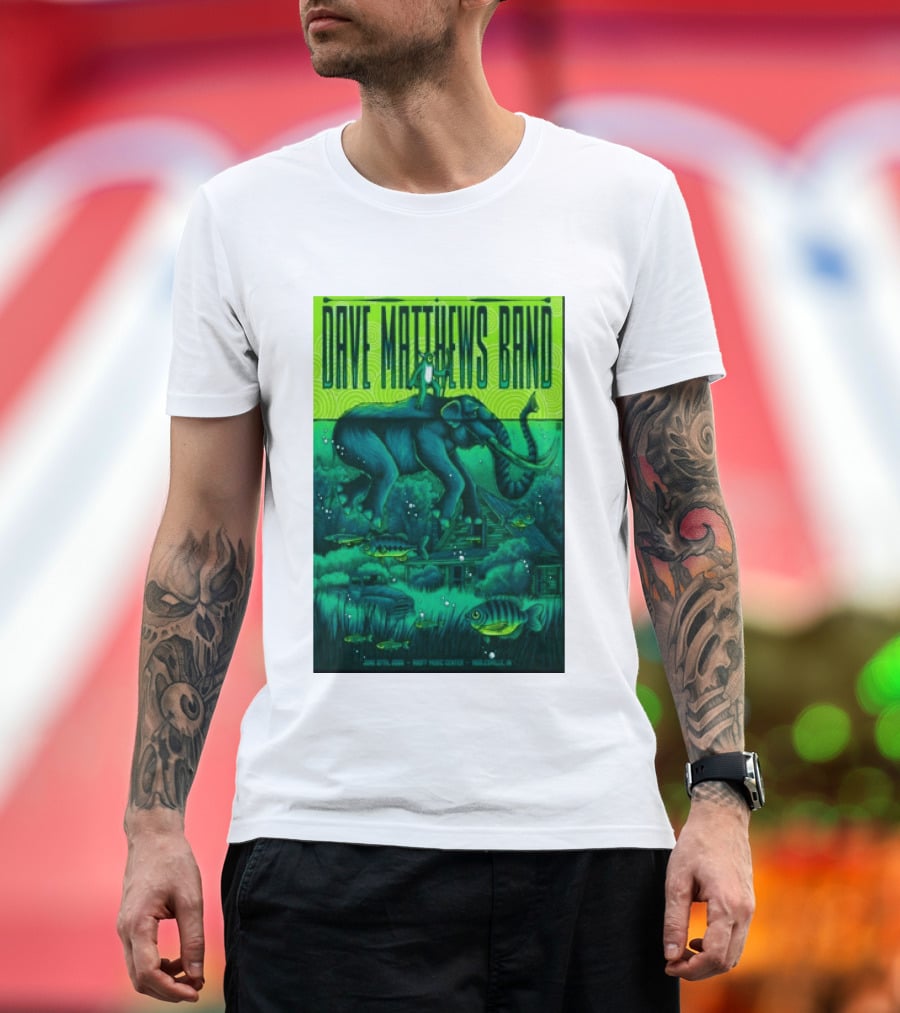Dave Matthews Band Noblesville IN June 27 2026 Frog Elephant Lillypad Dreamscape T-Shirt