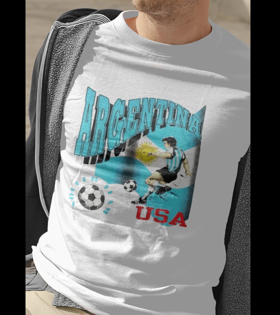 Argentina National Football Maradona Sun Of May USA Soccer T-Shirt