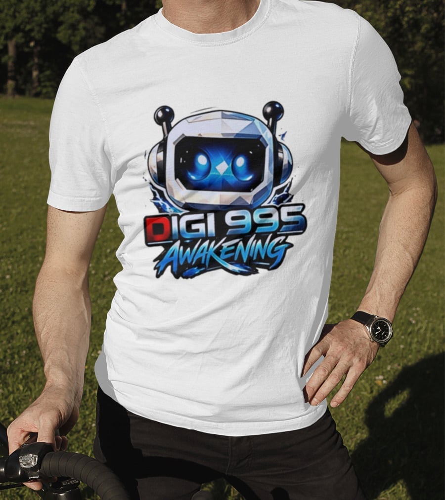Digi 995 Awakening Robot Gaming Blue Eyes Technology T-Shirt