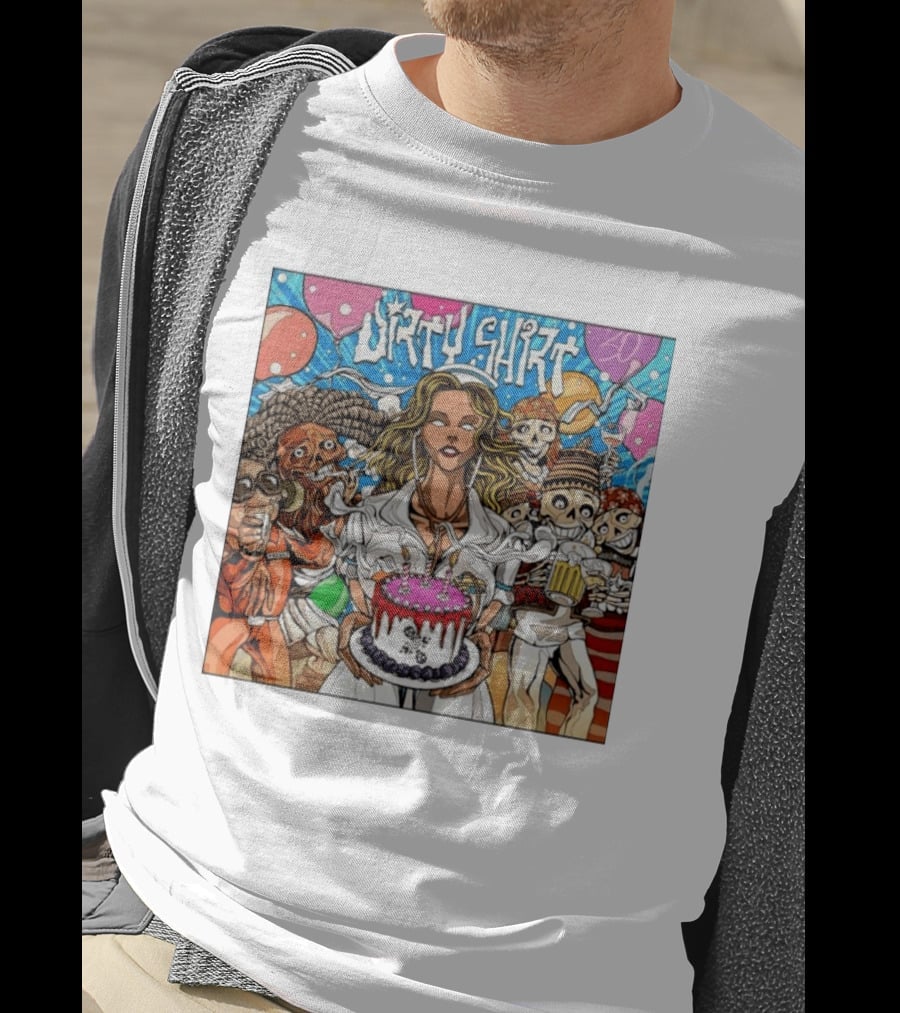 Dirty Dirty Thirty Nurse Birthday Cake Monsters And Aliens Party T-Shirt