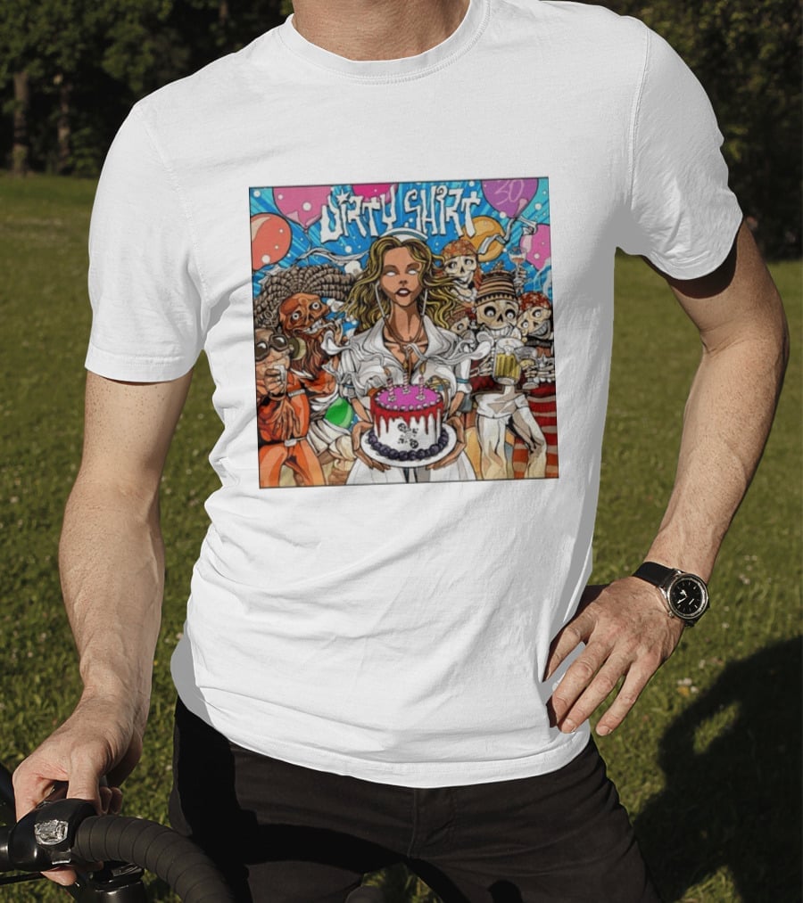 Dirty Dirty Thirty Nurse Birthday Cake Monsters And Aliens Party T-Shirt
