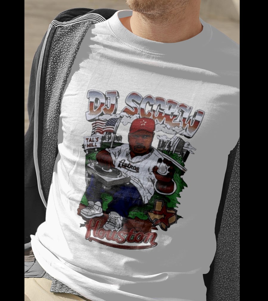 DJ Screw Houston Astros Tal's Hill Baseball DJing T-Shirt