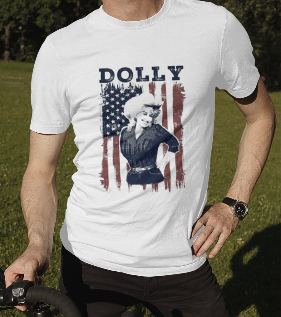 Dolly Parton American Flag Patriotic T-Shirt