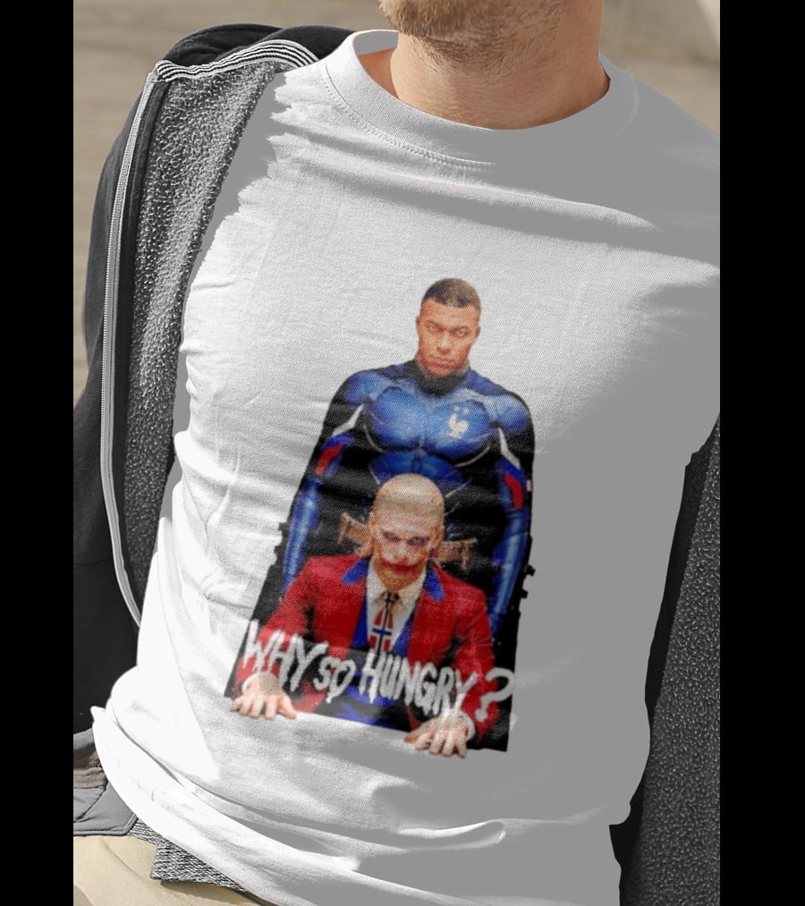 Kylian Mbappé Erling Haaland The Dark Knight Why So Hungry Joker T-Shirt