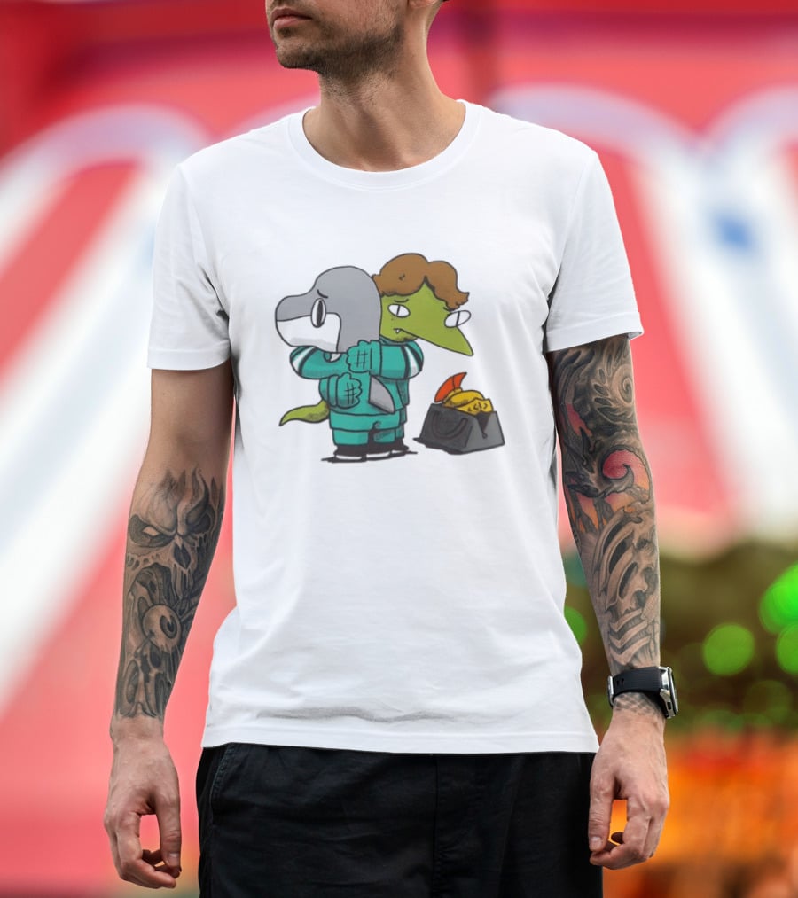 Macklin Celebrini San Jose Sharks NHL Hugging Hockey Characters T-Shirt