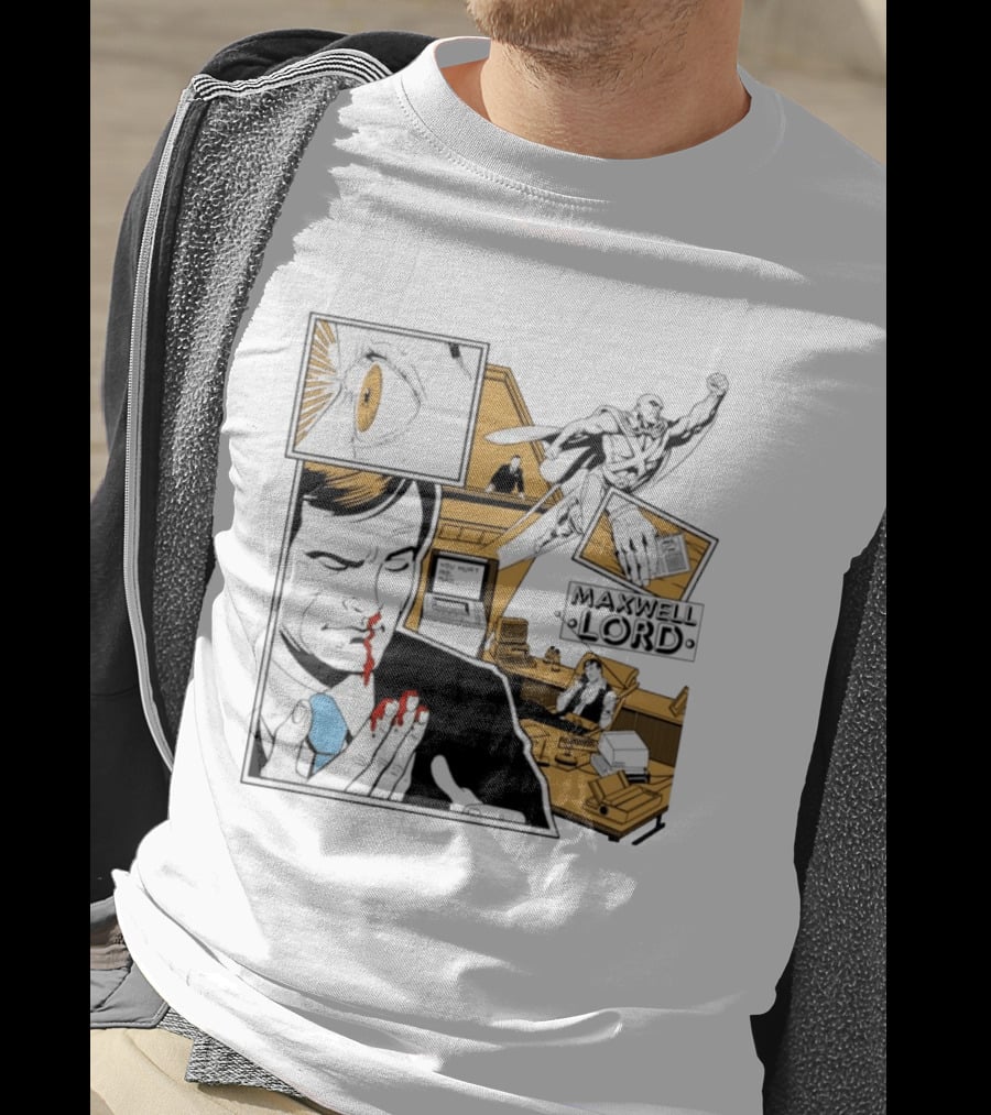 Maxwell Lord You Hurt Me Max Comic Sinister Businessman Eye Bloody Nose T-Shirt