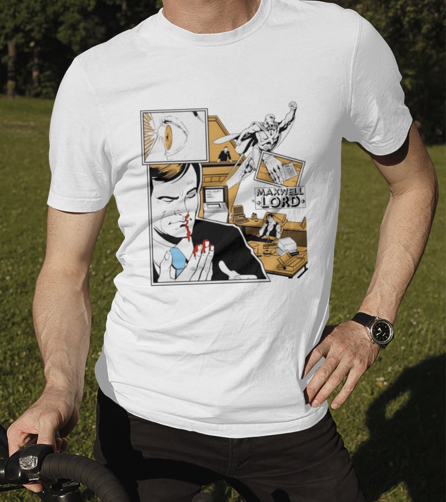 Maxwell Lord You Hurt Me Max Comic Sinister Businessman Eye Bloody Nose T-Shirt