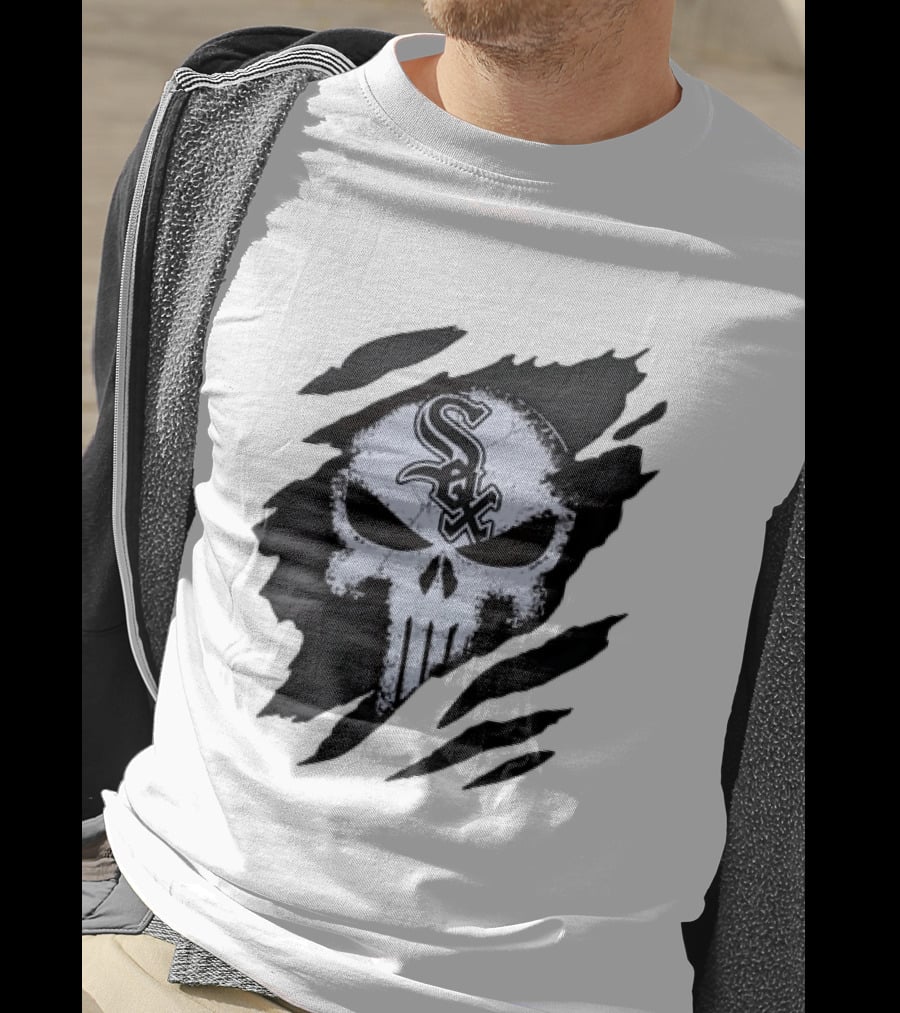 Chicago White Sox Punisher Skull Mashup T-Shirt