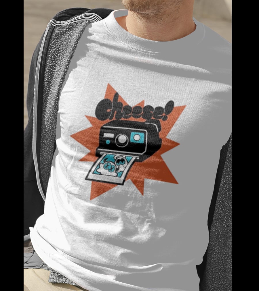 Skid And Pump Cheese Polaroid Spooky Month Camera T-Shirt