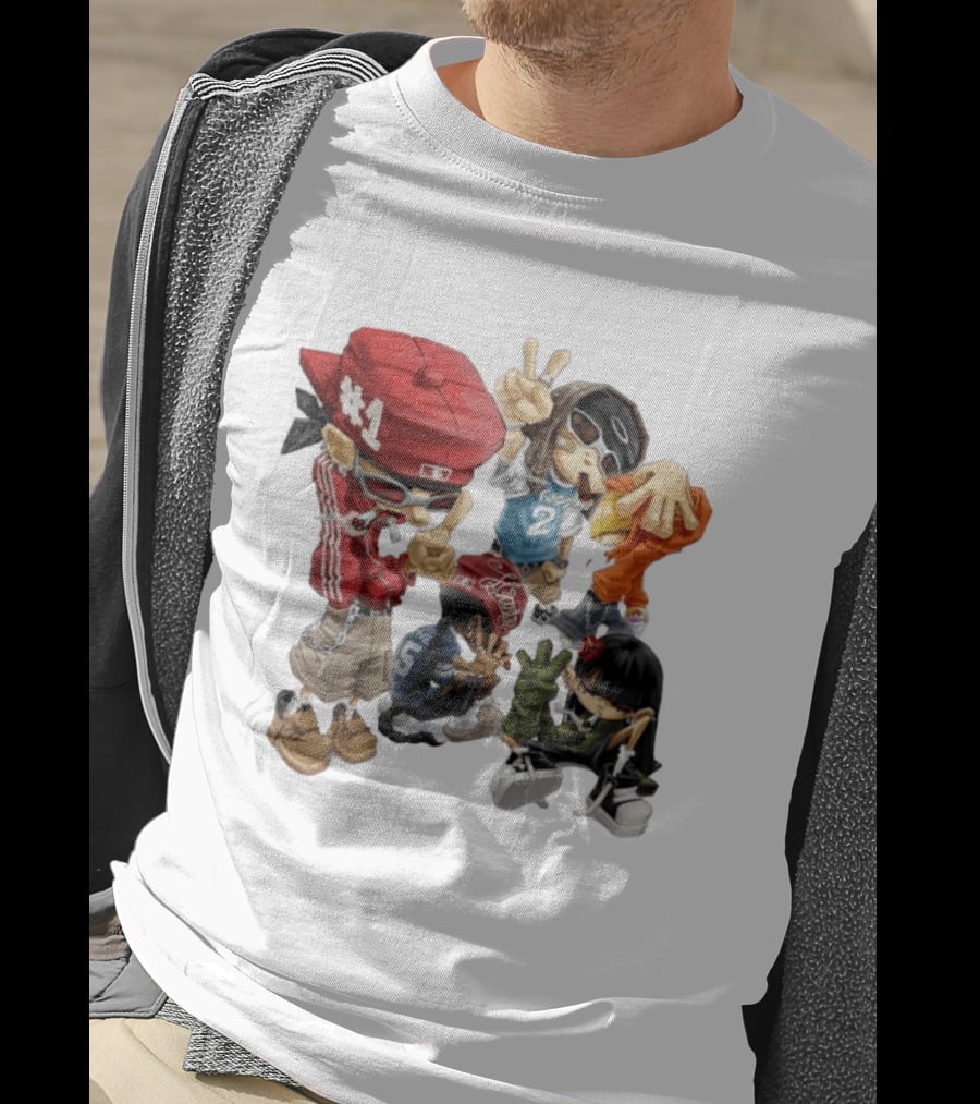 #1 Two Five Hip Hop Street Culture Characters Fashion T-Shirt